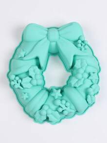 1pc Christmas Bow Wreath Silicone Cake Mold - Versatile Baking & Dessert Mold For DIY Pastries, Mousse, And More - Perfect For Holidays Like Christmas, Easter, Valentine's, Thanksgiving Christmas Christmas Decorations Christmas Pajamas Christmas Gifts Christmas Decor