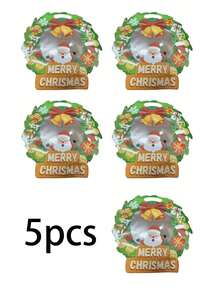 10 pezzi Sacchetti di Natale con zip, sacchetti regalo riutilizzabili, confezione di sacchetti regalo natalizi di forme speciali con manici per compleanni, matrimoni, feste di Natale, feste di Natale e regali per la classe