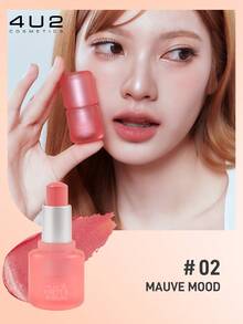4U2哑光唇膏，高遮盖力，轻盈顺滑，滋润保湿，缎光哑光妆效，4.75克/0.16盎司 - 02 MAUVE MOOD - 查看 2