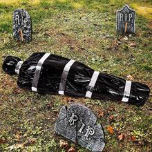 NetHong Halloween Decorations Dead Victim Props,Scary Fake Corpse In Bag Outdoor Decor - Black - View 4