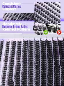 144pcs Lash Clusters Wispy Cluster Eyelash Extensions 10-18mm Individual Lashes Cluster Lashes Extension Soft Comfortable Eyelash Clusters With Thin Band