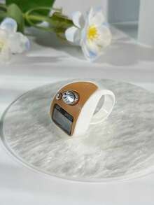Lightweight Colorblock LED Ring Counter, Portable Manual Button Tally Counter, Resettable Mini Electronic Counter, Digital Display Multi-Color Blend, Mini Counter For Sports/Training/Prayer - Multicolor - View 6