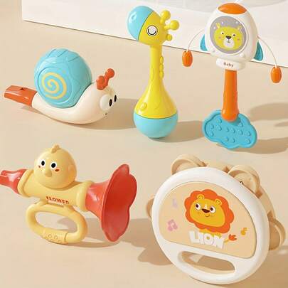 Baby Musical Instruments Set, 5 In 1 Musical Instruments For Toddlers With Speakers, Bells, And Hand Drums, Educational Music Toys To Cultivate Their Interest And Cognition Of Music