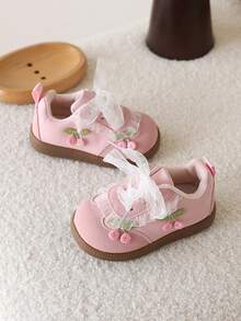 1 双女宝宝防滑软底幼儿鞋，韩版百搭婴儿鞋，春夏 - 粉色 - 查看 3