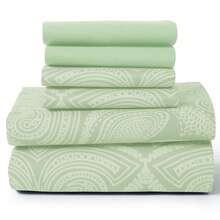 Lux Decor 6-Piece Paisley Bed Sheets High GSM Brushed Microfiber Sheets - Elevate Your Sleep Experience With 16-Inch-Deep Pocket Bedding Sheets & Pillowcases- Back To School- Graduation Gift- All Sizes Available-, Valentine's Day Bedroom, Spring Bedding Refresh, Guest Room Essentials, Dorm Room Bedding, Premium Bed Linens, Easy Care Sheets, Hypoallergenic Fabric, Year-Round Comfort, Master Bedroom Update, Matching Bedding Set, Hotel Quality Linens - Hiền nhân - Xem 14