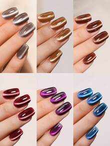 XEIJAYI Sơn móng tay từ tính phản quang mắt mèo 6 màu, 15ml, sơn gel móng tay mắt mèo, dùng trong salon móng tay UV LED, dụng cụ vẽ móng nghệ thuật ba chiều dành cho nữ. - Nhiều màu - Xem 8