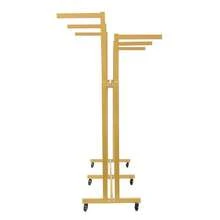 Metal Garment Rack, 6 Way Floor Standing Retail Display Racks With Adjustable Height Blade Arms And Wheels For Clothing Store And Home (Gold) - Vàng - Xem 10