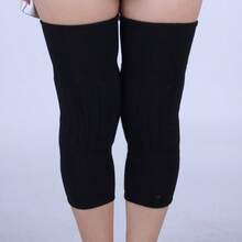 زوج واحد من أغطية الركبة الصوفية الدافئة للرجال والنساء في فصل الخريف والشتاء لحماية البرد والتجمد، سميكة وتزيد من الدفء، تحمي الركبة