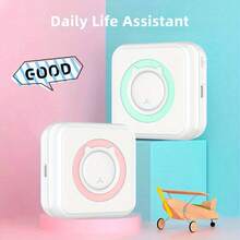 Ink-Free Student Mini-Printer, Office Mobile Thermal Print Photos, Documents, Label Printers, Connected Mobile Android Pocket Machine, Multi-Color Options,Christmas Gift Box