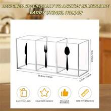 1 pièce Organisateur multifonctionnel d'ustensiles de cuisine - Porte-couverts en plastique économisant l'espace pour les cuillères, couteaux et fourchettes, rangement de la coutellerie pour les plans de travail et tiroirs de cuisine, idéal pour la maison, le restaurant et l'organisation de la table à manger