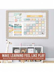 Classroom Calendar, 98 Pieces, Bulletin Board, Hadley Designs, Calendars & Planners, Calendar 2025, Calendar Creative Minimalist, Calendar>Teacher, Yearly Calendars, Calendario 2025-2026, Academic Calendar 2025-2026, Wall Calendar 2025, Numbers Calendar, - Boho Muted - 查看 5