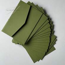 25pcs Tri-Fold Pocket Wedding Invitation Cards With Envelopes, Simple Invitation Cards For Engagement, Quinceanera, Christening, DIY Invitations, 5*7 Inch Invitations, Pocket Invitations, Customized Invitations, Christmas Cards - Dark Green - View 6