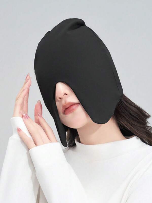 1pc Women's Hijab Bonnet, Lightweight Cotton Sleep Cap, Sleeping Hat For Mothers, Blocking Light, Preventing Wind, Suitable For Postpartum, Migraines