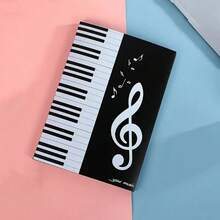 6-Page A4 Music Score Holder - 3 Fold PP Plastic, Black, With Piano Keyboard & Music Note Design - Ideal For Band Performance, Teachers & Music Class, Student Music Gift, Piano Score Clip, Piano Accessory, Reduce Page Turning, Durable Waterproof, Multipurpose, Suitable For Musicians Practice, Performance, Band Supplies, Musical Instrument Accessories, Outdoor Activities, Office Supplies, Piano Gift, Birthday Gift, Gift For Her, Gift For Him - Multicolor - View 8