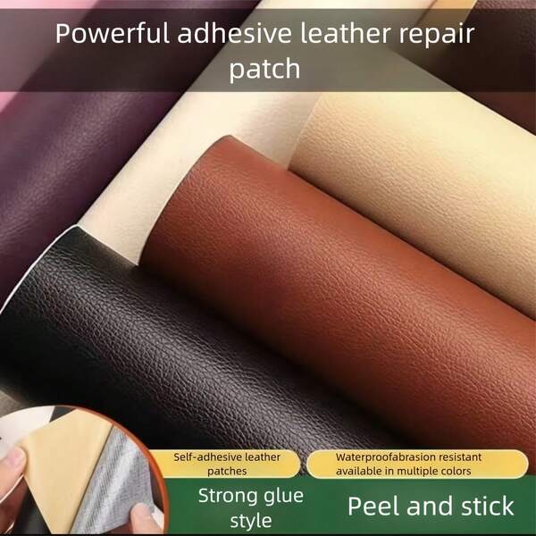 1 Stück Selbstklebender, verstärkter Sofa-Lederreparatur-Aufkleber, 8 Farben, 3 Größen (20x50cm/20x138cm/50x138cm), zum Selbstreparieren von Möbeln, Betten, Taschen