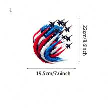 1/2/3PCS Patriotic American Flag Airplane Heat Transfer Template - Red, White, Blue, Fighter Jet And Smoke Trail - Easy Iron-On Application On T-Shirts, Hoodies, Bags, Pillows For Veterans Day, Aviation Enthusiasts - Durable Fabric Decor Gifts, DIY Clothing Decoration, Bold Graphics, Long-Lasting Printing, Apparel Embellishment, Fashionable Customization