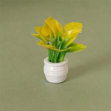 Miniature Plant Models For Dollhouse, Mini Finished Floral, Potted Plants, Outdoor Landscape Flower Beds, Plant Models, Dollhouse Green Plant Decorations, Dollhouse Decorations - Multicolor - View 14