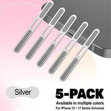 ZYONS 5个高品质金属扬声器防尘网罩，适用于 17 Pro Max/17 Air/16 Pro Max/16E/15 Plus/14/13/12系列 - 防尘网一体式防尘膜，网状设计防尘贴纸，听筒扬声器防尘粘性盖，带USB Type-C PD防尘塞 - 彩色 - 查看 11