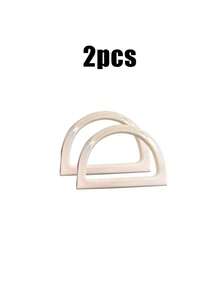 8/2pcs Bag Handle Replacement Parts, D-Shape Wallet Handle Replacement Parts, 4-Color Decorative Bag Handle For DIY Handbag, Wallet Making, Suitable For Beach Bag, Crochet Straw Bag - Multicolor - View 12