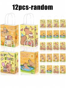 12/24个装水鼠礼品袋，适合儿童水鼠主题派对，带提手糖果纸袋，适用于生日派对、婴儿派对、生日、返校季、圣诞节、派对回礼袋 - 彩色 - 查看 9