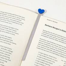 Creative Metal Heart Bookmark Heart-Shaped Bookmark Heart Stainless Steel Lacquer Bookmark Gift For Friends Who Love Reading,School Supplies,Back To School - one-size - View 22