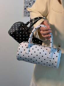 Dedoo Portable Polka-Dot Small Bag 2024 New High-Grade Contrast Color Cylinder Bag Spice Joker Fashion Commuter Handbag