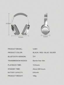 Auriculares Vintage De Metal - gris-plata - Ver 8