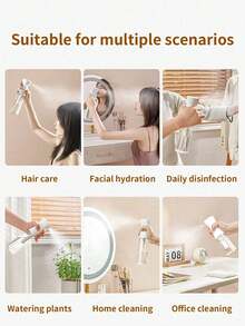 1pc High Pressure Spray Bottle, 200ml/300ml/500ml Lotion Container, Suitable For Hair And Face Mist, High Pressure Continuous White Auto-Pressurized Super Fine Mist Sprayer, Hairstyling Tool, Applicable For Bathroom, Bedroom, Kitchen, Vanity, Salon, Barbershop, Hair Care Products, Refillable Multi-Purpose Spray Bottle - Multicolor - View 7