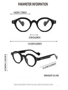 New Retro Round Fashion Sunglasses, Small Frame Round Face Glasses, Contrast Color Vintage Unisex, Lightweight & Transparent, Suitable For All Seasons