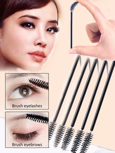 4pcs Multi Functional Makeup Bag Black English Letter Storage Toiletry Bag Bold Handle Disposable Eyelash Brush Eyelash Grafting Tool Spiral Eyelash Curler Mascara Wands Eyelash Applicators Lash Eyebrow Spoolies Mini Makeup Applicators Eyelash Brushes Eye Lashes