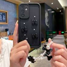 1 Ốp lưng điện thoại chống rơi đính nơ ngọc trai màu hồng tương thích với iPhone 16/15 PRO MAX/15 PLUS/15 PRO/15/14 PRO MAX/14 PLUS/14 PRO/14/13 PRO MAX/13 PRO/13/12 PRO MAX/12 PRO/12 PRO MAX/11 PRO/11/XS MAX/XR/XS/7/8 PLUS/ Ốp lưng bảo vệ chống sốc trong suốt - màu đen - Xem 4