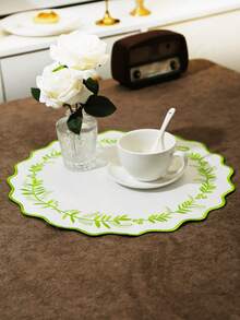 1-100pcs Embroidered Floral Fabric Placemats, Easy To Clean, Wipe-Able, Non-Slip, Suitable For Dining Table, Holiday, Wedding, Party Decoration, Applicable For Home, Restaurant, Dining Room Decor, Home Goods - Multicolor - View 6