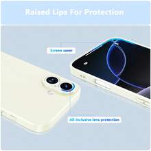 适用于三星 Galaxy S25 Ultra 和 13/16 Pro Max/11 的液态硅胶手机壳，也适用于 A06/A16/A26/A36/A56/A15/A35/A55 等型号。 - 白色 - 查看 4