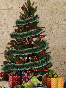 1roll Christmas Fur Strips Artificial Christmas Wreath Green Rattan Wedding Party Decoration Home Decor Christmas Decorations Room Decor Winter Christmas Decorations Home Christmas Gifts Christmas Decor - Multicolor - View 8