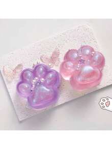 1 pieza Juguete de apretón de garra de gato de alivio de estrés extra grande, juguete de apretón de garra de gato transparente de 230g de grosor extra y de colores aleatorios para alivio de estrés