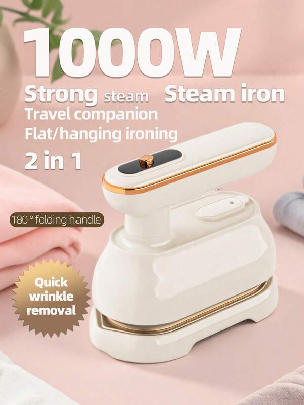 OBOVAY Compact And Portable, 2-In-1 Portable Clothing Steam Engine, Fast Heating, 180° Foldable Design, Dual Steam And Compression Functions, Very Suitable For Home And University Use, High-Efficiency Steam Engine, Fashionable Design