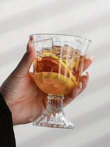 1 件复古山茶花玻璃高脚杯、香槟/葡萄酒杯、饮料杯、饮水杯 - 彩色 - 查看 3