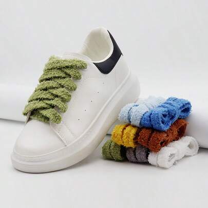 Coolstring 15mm Flat Single-Layer Butterfly Velvet Shoe Lace Fluffy Lacet For Canvas Webbing Solid Color Towel Bracelet Clothing