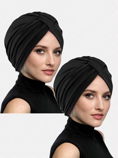 قبعتان من الراyon مربعة للنساء، قبعات باندانا، مناسبة للاستخدام اليومي