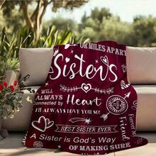 Heartfelt Sister's Gift,Modern Style, Versatile,Super Soft Flannel Printed 3D Blanket, As Birthday Gifts, Family, Wedding, Souvenir Blankets, Polyester Blankets Suitable For All Seasons, Washable, Machine Washable, Lightweight, Breathable, Comfortable, Warm, Unique, 280gsm For Him, Her Personalized Ideal Gifts For Her,Perfect Nap, Camping, Travel, Home, Daily Life, Office Decoration, Birthday, Anniversary, Valentine's Day, Thanksgiving, Christmas, Halloween, Wedding, New Year Gifts ,Sofa,Bed,Car,Bedroom,Living Room,Office,  Outdoor Camping, Beach,Wall Decoration - 多色12 - 查看 3