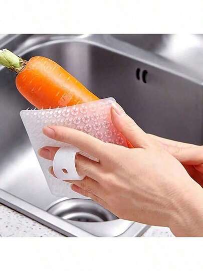 Cepillo multiusos para limpiar frutas y verduras - Cepillo flexible para verduras, apto para pepinos, cepillo de dedos de cocina - Utensilios y accesorios de cocina