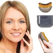 1 Set Cepillo de contorno facial y corporal linfático, masajeador de drenaje linfático para la cara, cepillo de cepillado en seco para la cara, moldeado de mentón y línea de la mandíbula, diseño ergonómico, ajuste preciso a la piel