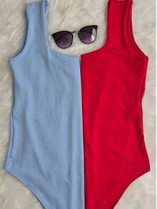KIT 2 BODY PLUS SIZE SUPLEX MESH WOMEN'S FASHION - LIGHT BLUE/RED - View 3