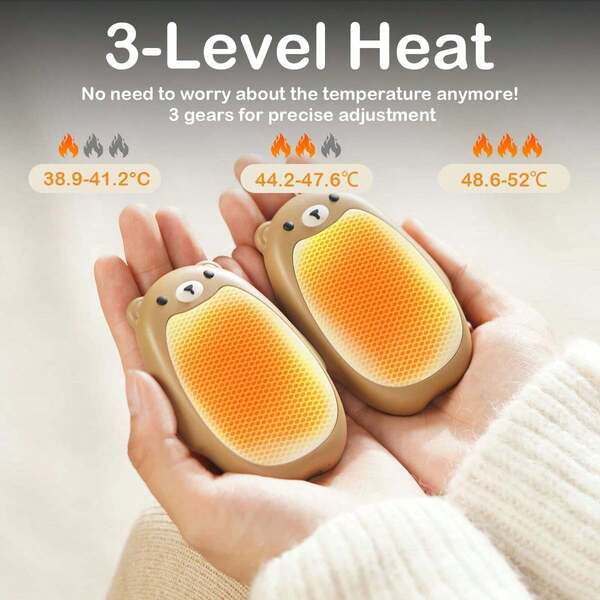 2pcs Hand Warmers Rechargeable, Electric Hand Warmer 2000mAh Battery Temperature, Fast Heating Portable Heater For Men, Women, Hunting Camping