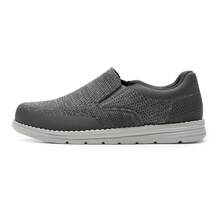 Mocasines sin Cordones para Hombre, Zapatos Casuales Ligeros y Elásticos - Gris Oscuro - Ver 3