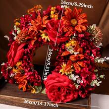 Women's Floral Headband, 3D Lifelike Flower Grass Hair Hoop, Rustic Artificial Rose Flower Crown Headpiece, Personalized Headwear For Party, Wedding, Holiday - 彩色 - 查看 7