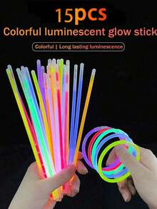 Glowsticks van 15/50/100 stuks. Dit zijn decoratieve lichtstaafjes die in het donker oplichten. Ze hebben een continue brandtijd van 8 tot 12 uur en kunnen licht uitstralen. - kleur - Bekijken 6