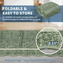 Modern Home Decor Simple Living Room Area Rug Non Slip Thin Bordered Entrance Runner Rug Non Shedding Low Pile Mat Throw Rug Easy To Clean Stain Resistant Carpet Printed Washable Soft Floorcover For Dinning Room Kitchen Laundry Bathroom Bedroom - Xám Xanh Lá Cây - Xem 5
