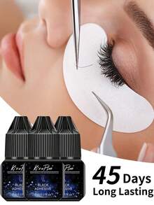 1/2/3 件 5ml/12ml 无味无刺激假睫毛胶水，持久牢固 - 黑色 - 查看 16