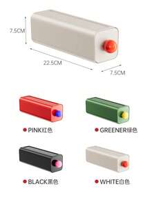 1 件无需钻孔。带有背胶的多功能塑料抽屉盒，隐形悬挂内衣、袜子、腰带、衣柜收纳盒，可拆卸桌面收纳盒夏季收纳盒礼物 - 彩色 - 查看 9